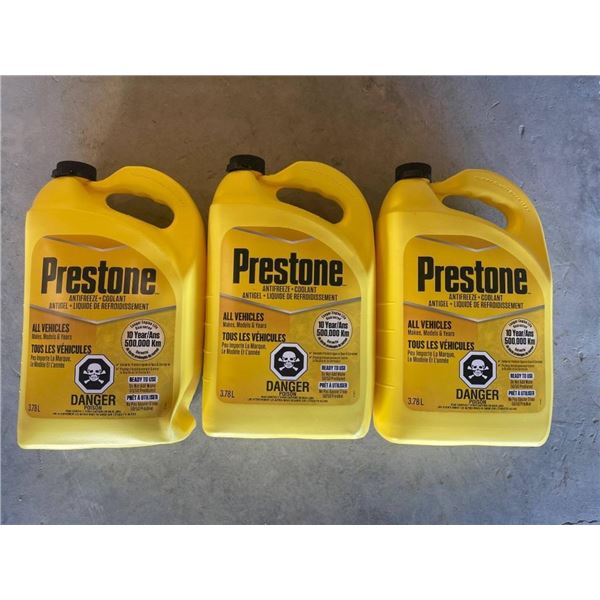 Prestone Antifreeze Coolant 3 x 3.785L Containers for All Vehicles