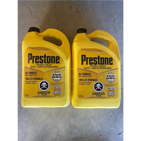 Prestone Antifreeze Coolant 2 x 3.785L Containers for All Vehicles