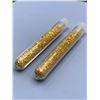 Image 2 : Two Vials Containing Golden Metallic Flakes