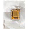 Image 3 : 27.00 CARAT INTENSE DEEP ORANGE BROWN NATURAL CITRINE QUARTZ IN EMERALD CUT 17.05 X 14.28 X 12.86 mm
