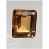 Image 5 : 27.00 CARAT INTENSE DEEP ORANGE BROWN NATURAL CITRINE QUARTZ IN EMERALD CUT 17.05 X 14.28 X 12.86 mm