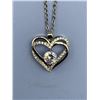 Image 3 : Heart-Shaped Pendant Necklace With Center Stone and Accented Design