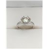 Image 1 : 2.00 CT GRA CERTIFIED ROUND BRILLIANT CUT MOISSANITE STONE VVS D COLOR SET IN CENTER WITH 26 ROUND C