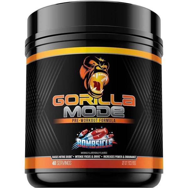 Gorilla Mode Pre-Workout Formula Bombsicle Flavor, 40 Servings