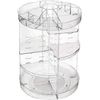 Image 1 : Cosmetics Storage Box Rotary Organizer in White