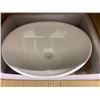 Image 2 : White Oval Ceramic Bathroom Sink Basin