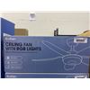 Image 2 : Kviflon 46 Inch Ceiling Fans with Lights and Remote/APP Control,Modern Downrods Flush Mount Ceiling 