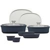 Image 1 : CorningWare French Colors 10-Piece Bakeware Set with Plastic and Glass Lids
