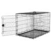 Image 1 : Medium-Sized Black Metal Pet Crate with Single Door and Tray