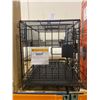 Image 2 : Medium-Sized Black Metal Pet Crate with Single Door and Tray