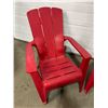 Image 2 : 2 Red Adirondack Chairs