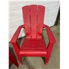 Image 3 : 2 Red Adirondack Chairs