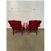 Image 4 : 2 Red Adirondack Chairs