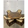 Image 1 : Vintage Octagonal Dining Table and Chairs