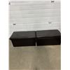 Image 1 : 2 "Leather-Look" Storage Ottomans