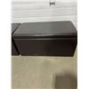 Image 2 : 2 "Leather-Look" Storage Ottomans