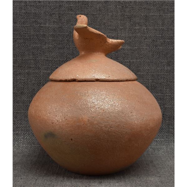 TAOS LIDDED POTTERY JAR ( H. LUJAN)