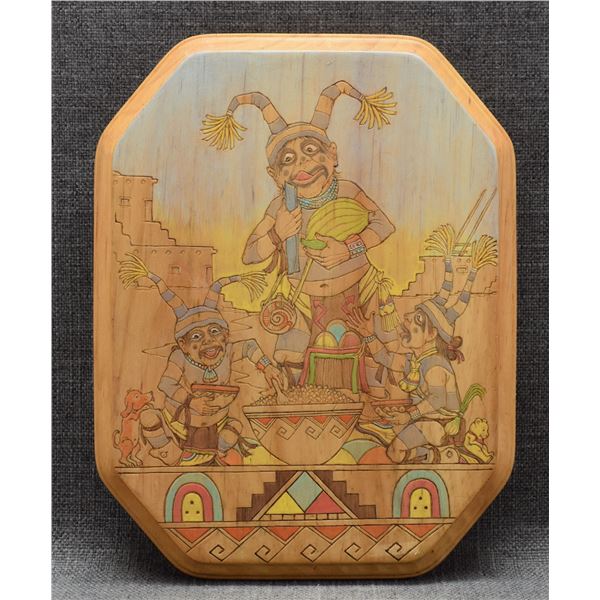 HOPI WOODEN PLAQUE