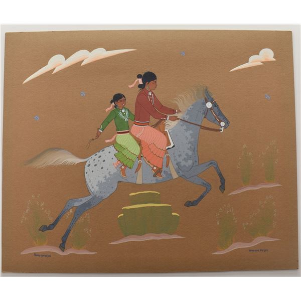 NAVAJO PAINTING (HARRISON BEGAY)