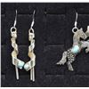 Image 2 : FOUR STERLING SILVER AND TURQUOISE EARRINGS