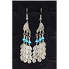 Image 4 : FOUR STERLING SILVER AND TURQUOISE EARRINGS
