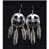 Image 5 : FOUR STERLING SILVER AND TURQUOISE EARRINGS