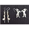 Image 6 : FOUR STERLING SILVER AND TURQUOISE EARRINGS