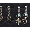 Image 4 : FOUR SETS OF PUEBLO EARRINGS