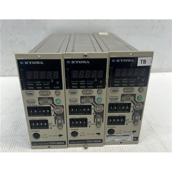 (3) Kyowa #CDV-900A Signal Conditioners