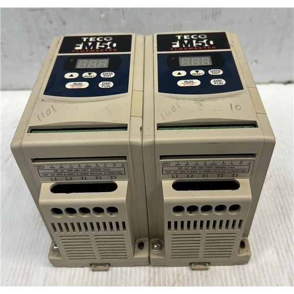 (2) TECO Electric #FM50-201-OC Drives
