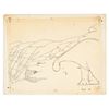Image 1 : An Original Gertie the Dinosaur Production Drawing.