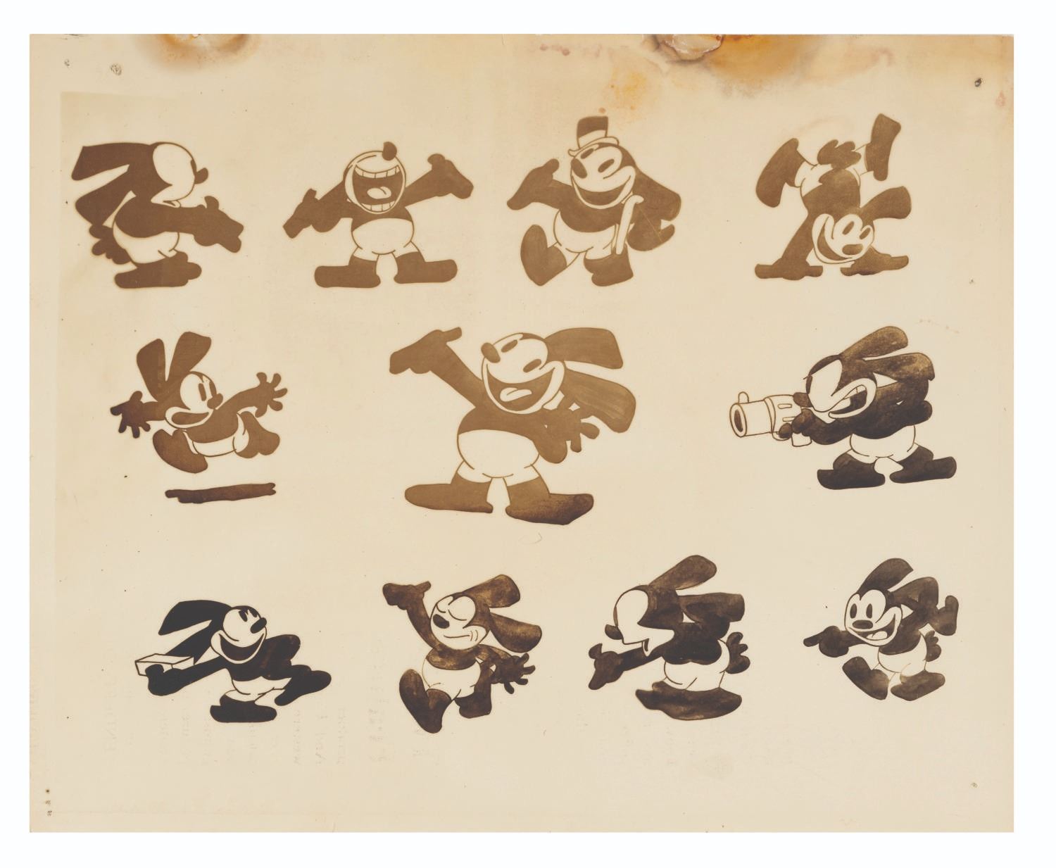 An Oswald the Lucky Rabbit Model Sheet.