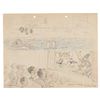 Image 1 : A Bob Clampett "Three Little Pigs" Drawn Diary Illustration.