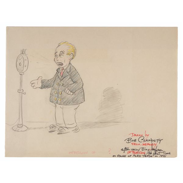 A Bing Crosby Drawing by Bob Clampett.