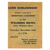 Image 1 : A Leon Schlesinger Christmas Luncheon Invitation.