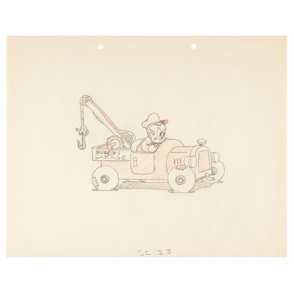 A “Buddy's Garage” Story Drawing.