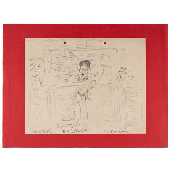 A Studio Gag Drawing by Bobo Cannon.