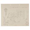 Image 1 : A Merrie Melodies "Don't Look Now" Layout Drawing.