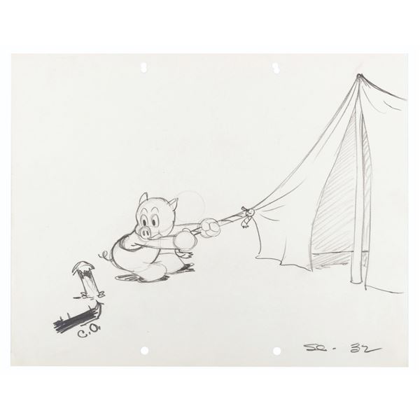 A “Porky and Gabby” Storyboard Drawing.