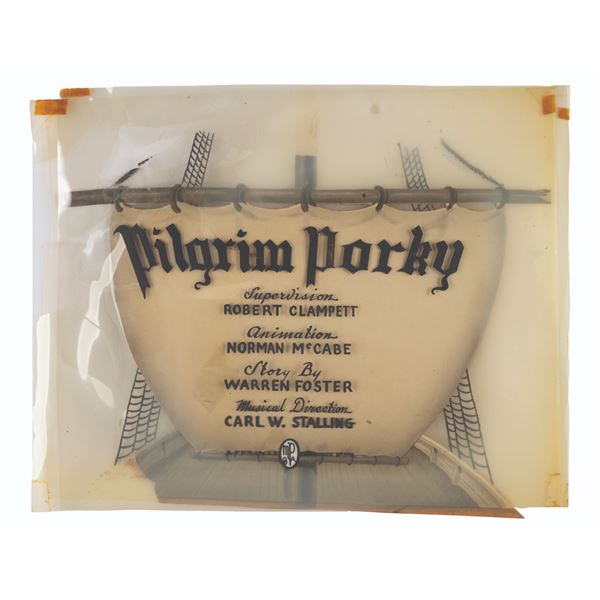 The "Pilgrim Porky" Title Cel.