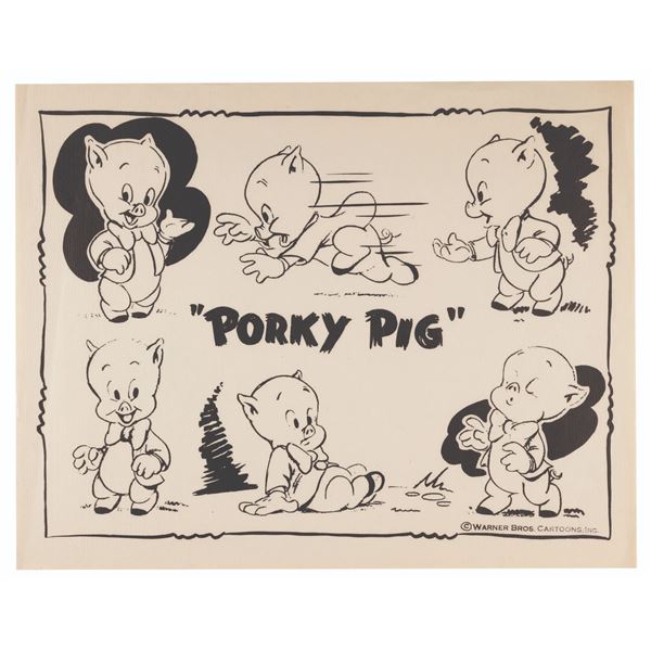 A Porky Pig Model Sheet.