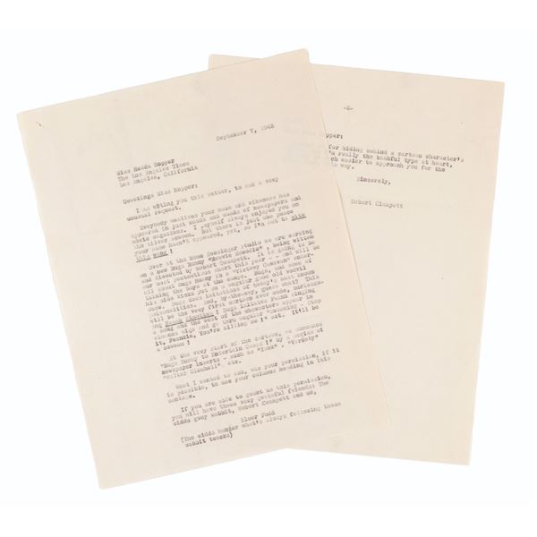 Elmer Fudd’s Letter to Hedda Hopper.