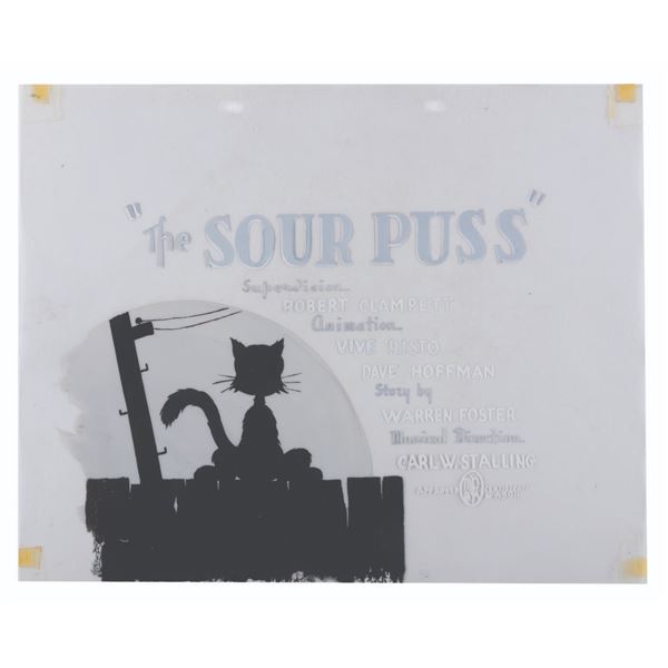 "The Sour Puss" Title and Credits Cel.