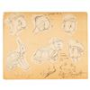 Image 1 : A Hand-Drawn Original “Tortoise Beats Hare” Model Sheet.