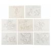 Image 1 : A Collection of Bugs Bunny and Daffy Duck Storyboard Panels.