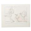 Image 7 : A Collection of Bugs Bunny and Daffy Duck Storyboard Panels.