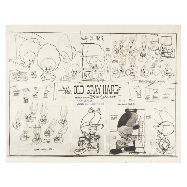 A “The Old Grey Hare” Model Sheet.