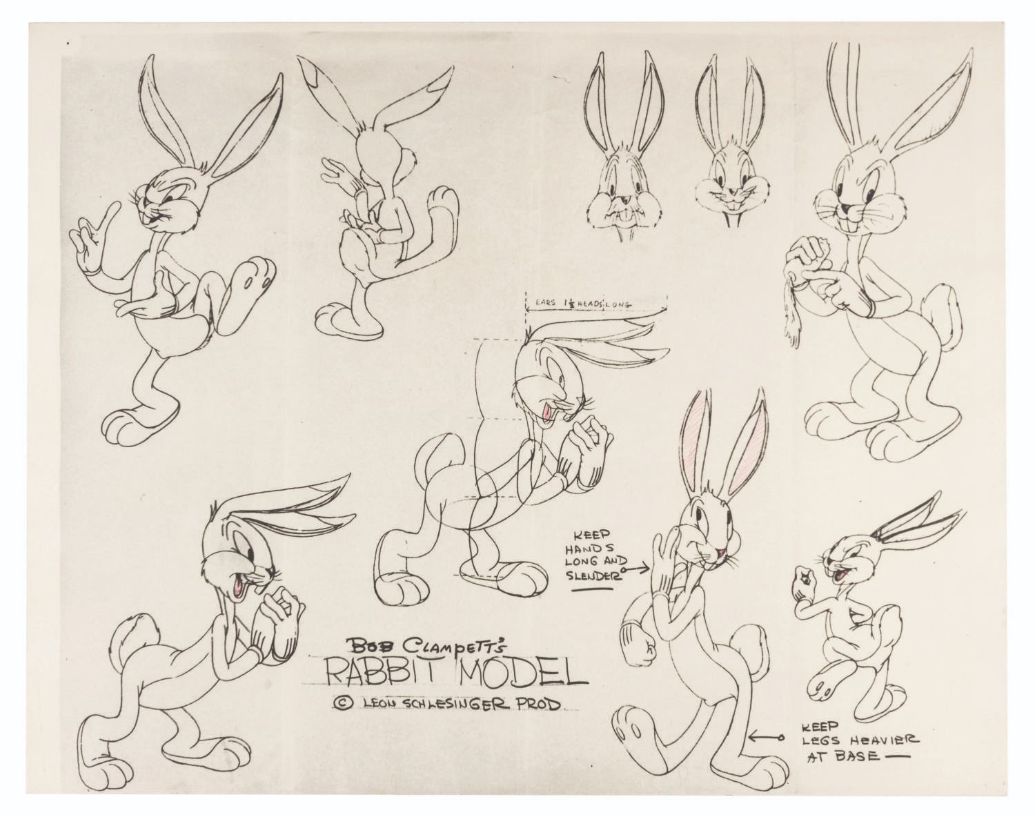 An Early Bugs Bunny Model Sheet Photo Print.