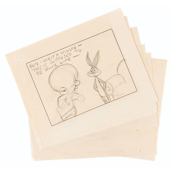 A Bugs Bunny Storyboard Panel Collection.