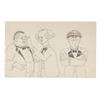 Image 1 : A “Hollywood Steps Out” Three Stooges Model Drawing.